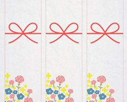 カラフルな花束の母の日の短冊熨斗紙