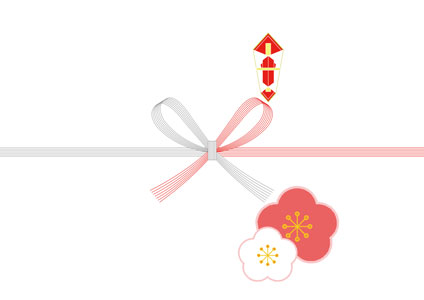 ワンポイントロゴの梅の花が可愛い熨斗紙のテンプレート