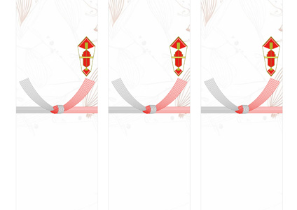 シンプル＆上品なボタニカルデザインの短冊熨斗紙テンプレート