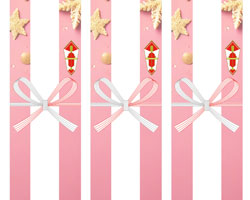 雪だるまが微笑む、あたたかくて可愛い雰囲気のクリスマスの無料の短冊熨斗紙テンプレート