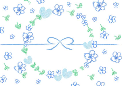 優しいタッチで描いた小花のイラスト入りホワイトデー熨斗紙