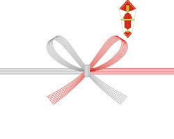 紅白花結び 7本結びの巻き熨斗テンプレート
