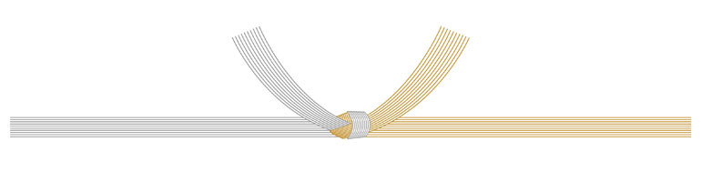 結び切りの水引の説明画像